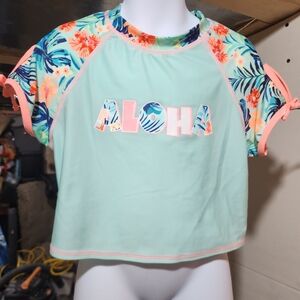 Aloha Kids Tropical Shirt - Green and Multicolor